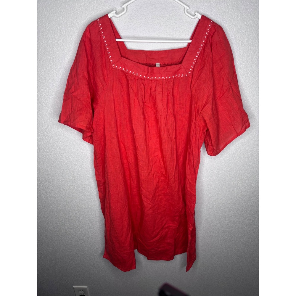 Botticelli Alexis Red Mini Dress Square Neck Embroidered XL NWT D-MT1012-XL